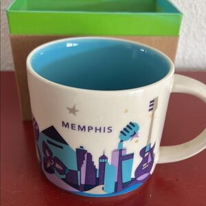 Starbucks Memphis Blue and White City Collection Mug